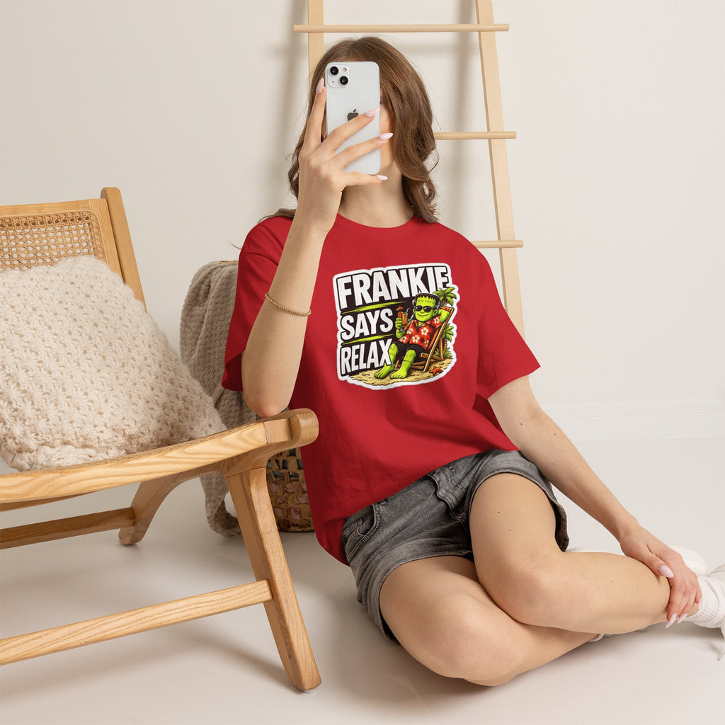 Frankie Says Relax Funny Graphic Cotton T-Shirt