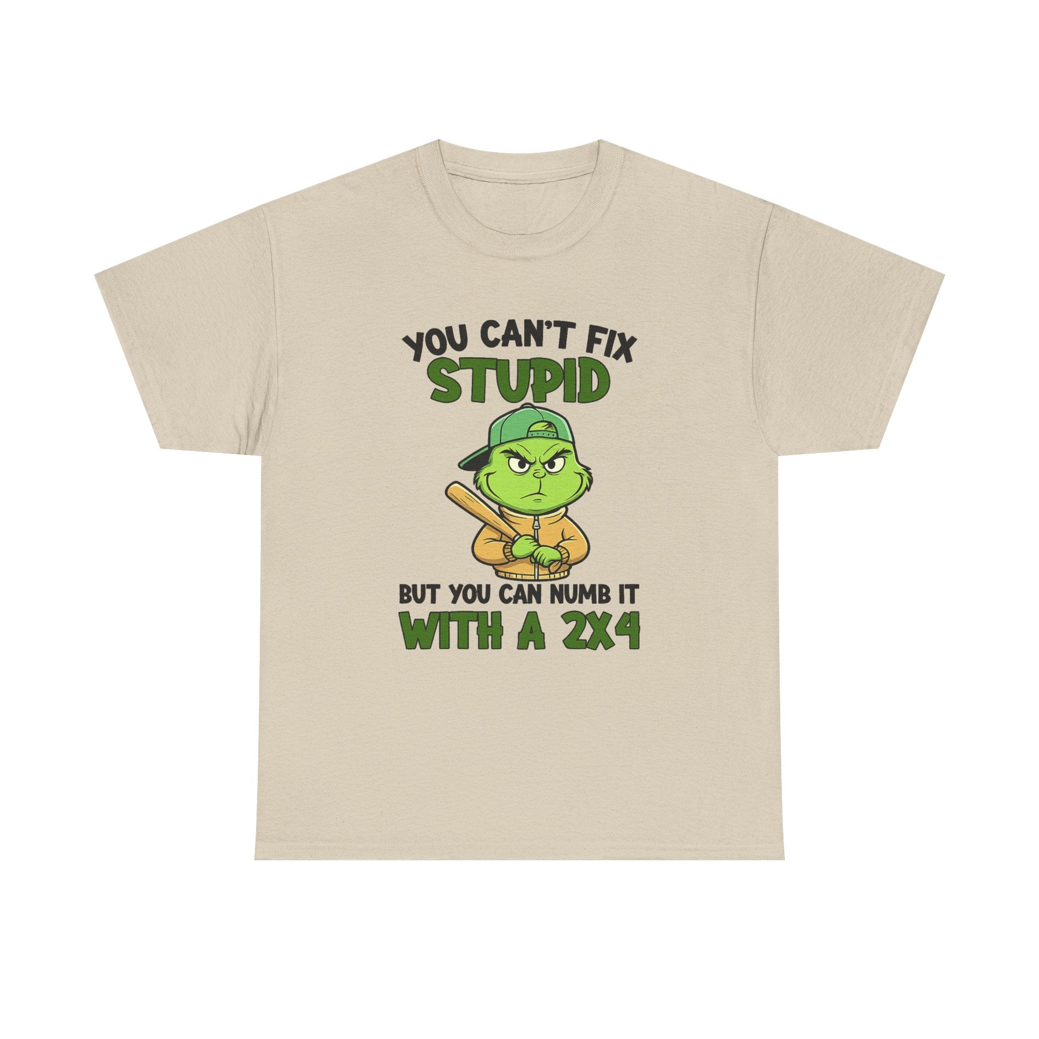 Funny Carpenter T‑Shirt — "You Can't Fix Stupid But You Can Numb It With a 2x4"