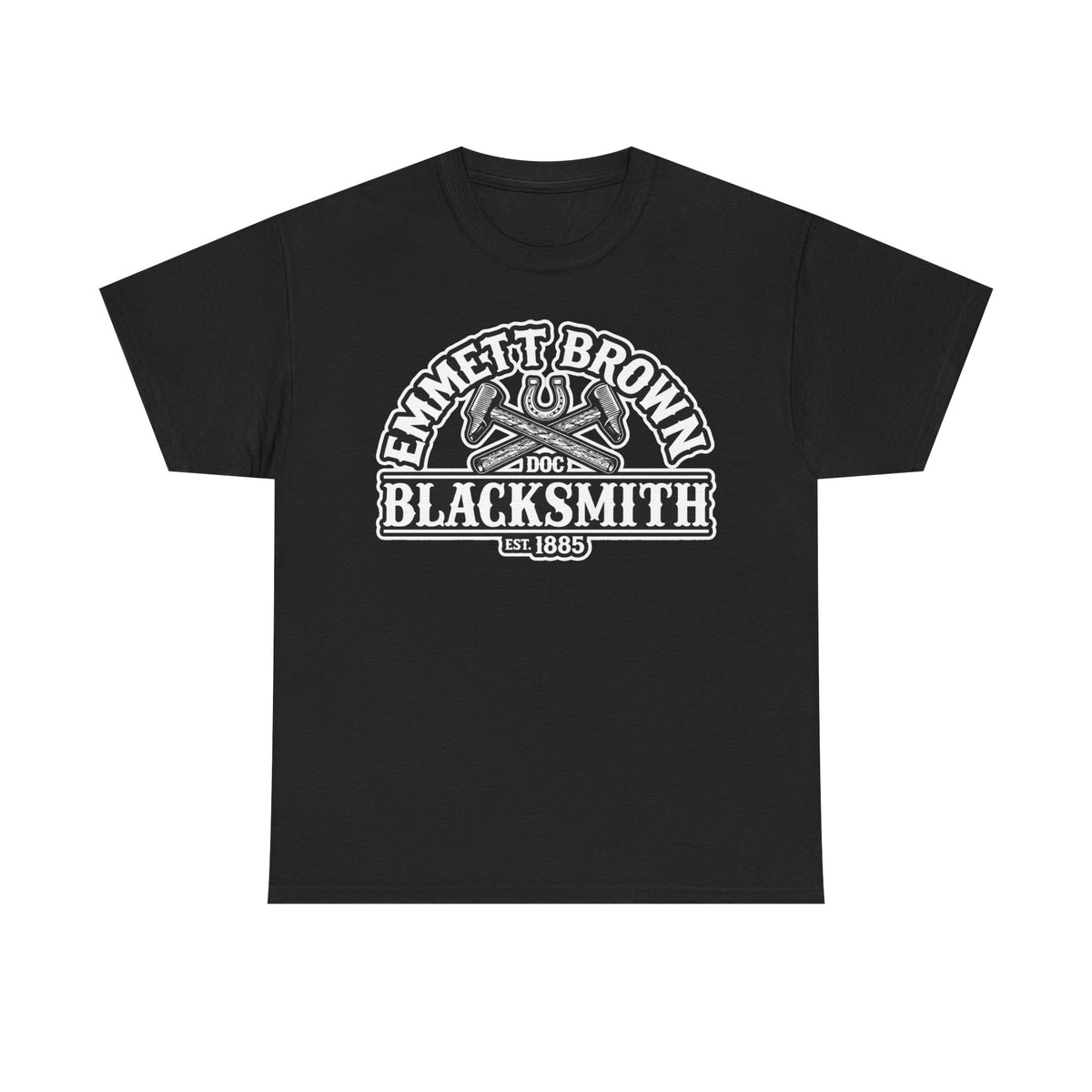 Blacksmith Emmett Brown Tee — Vintage Doc Blacksmith Graphic Shirt