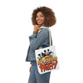 Halloween Party Canvas Tote Bag — "Not-So-Scary Halloween Party" Graphic