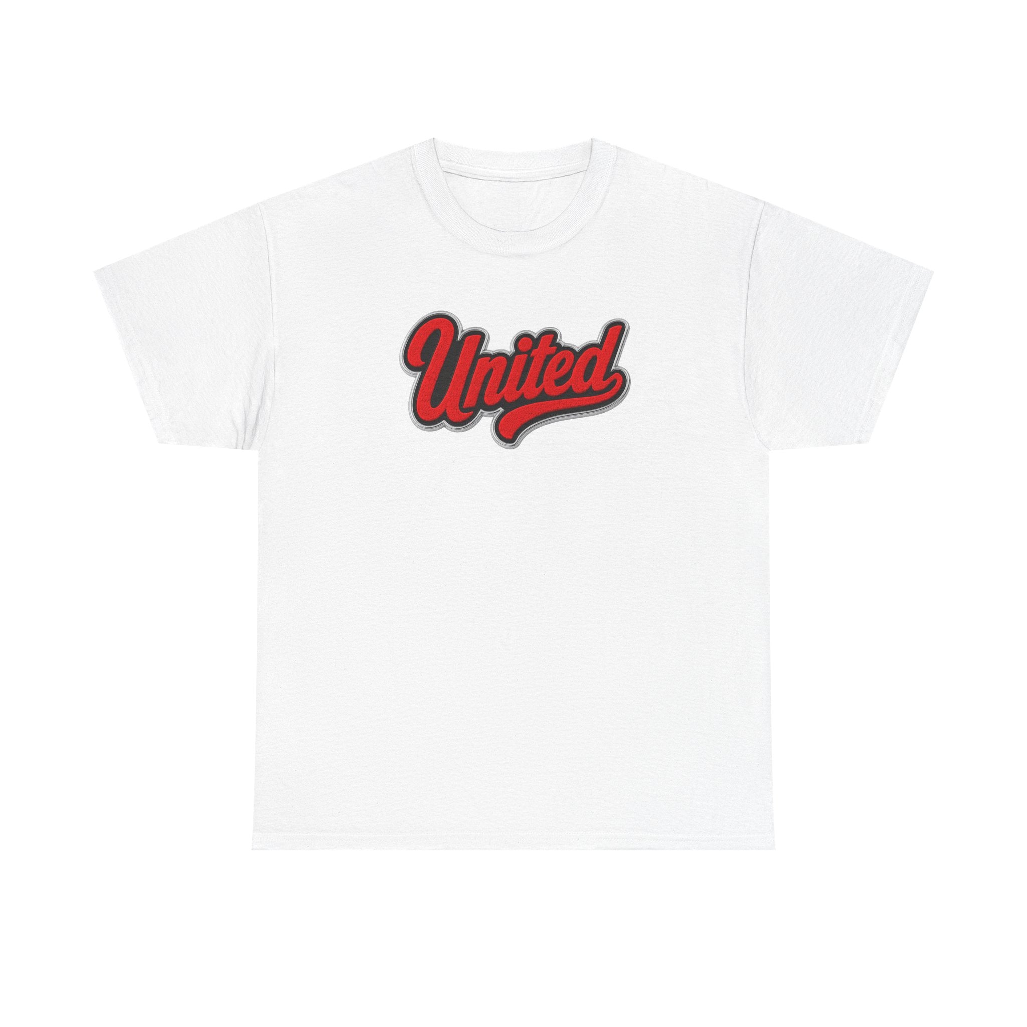 United Retro Script Tee — Vintage Red Logo T‑Shirt