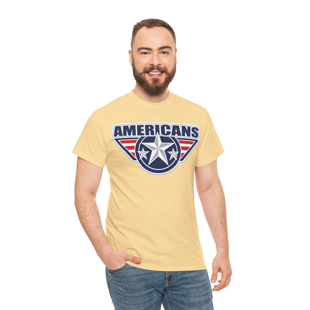 Americans Patriotic Star T‑Shirt — Red White Blue USA Graphic Tee