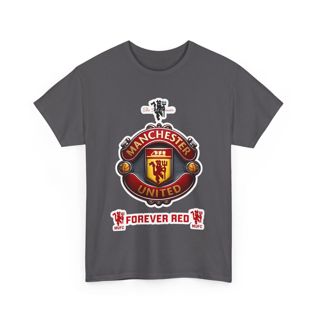 Manchester United Inspired Football Crest Tee — "Forever Red" Supporter Shirt