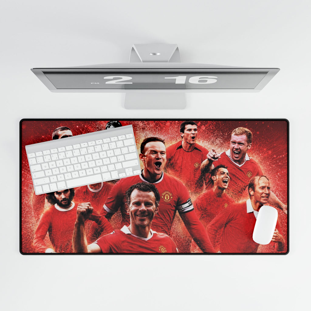 Manchester United Football Legends Desk Mat — Large Gaming/Office Mouse Pad