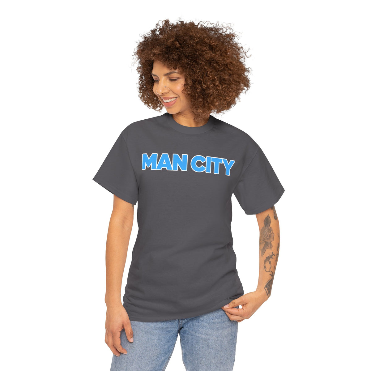 Man City Cotton T‑Shirt — Minimal Football Fan Tee
