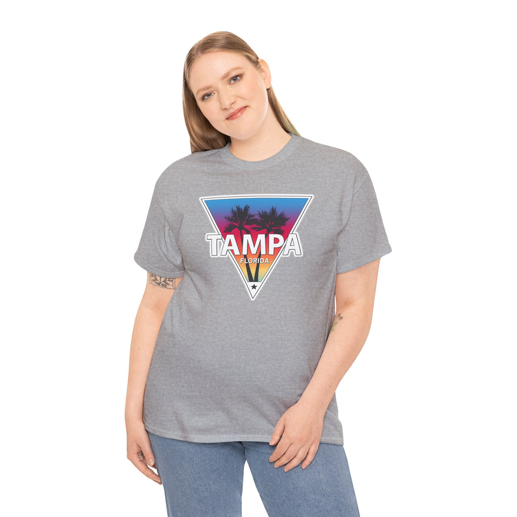 Tampa Retro Sunset Cotton T-Shirt