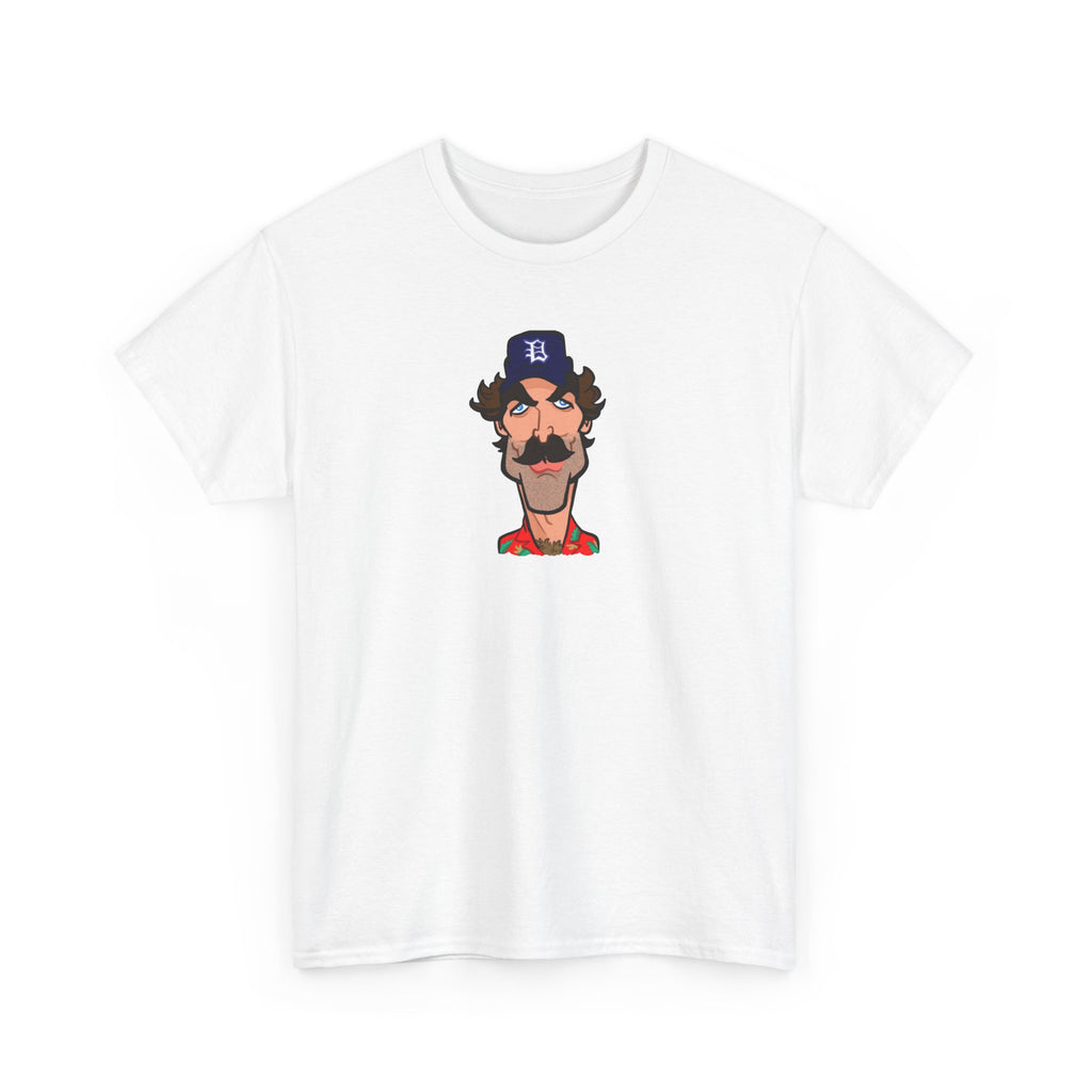 Magnum PI Retro Caricature T-Shirt — Retro Mustache Hat Portrait Tee