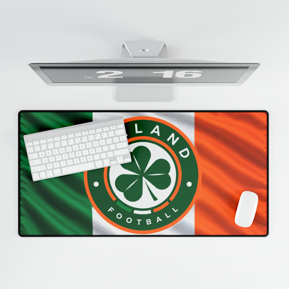 Ireland Football Desk Mat — Shamrock Flag Gaming & Office Mouse Pad