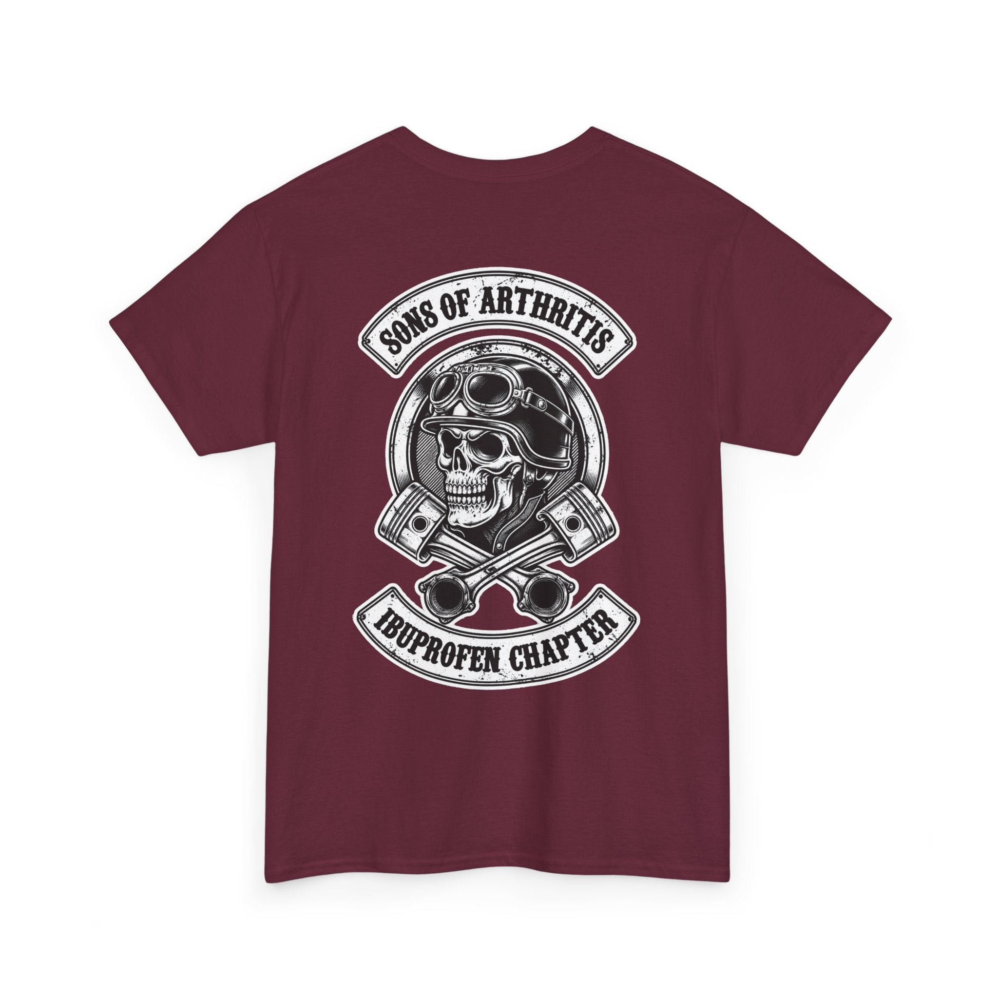 Sons of Arthritis Tee — Humorous Biker Skull "Ibuprofen Chapter" T-Shirt