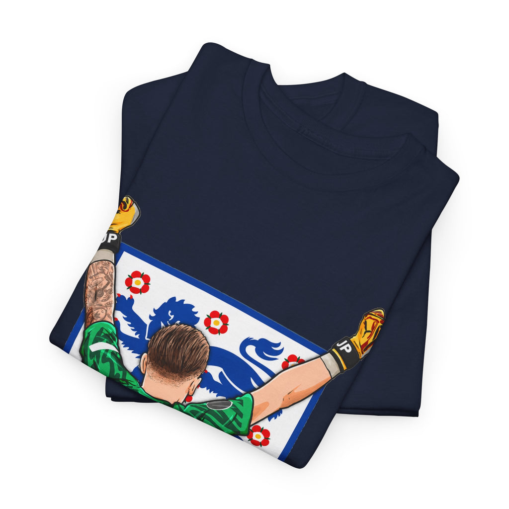Pickford England Number 1 Goalkeeper Graphic Tee — Victory Pose Jersey Design