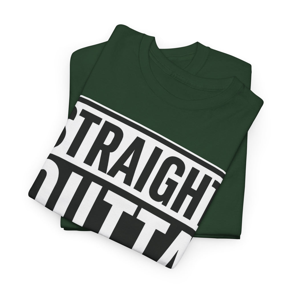 Straight Outta Hell T-Shirt — Bold Gothic Graphic Tee