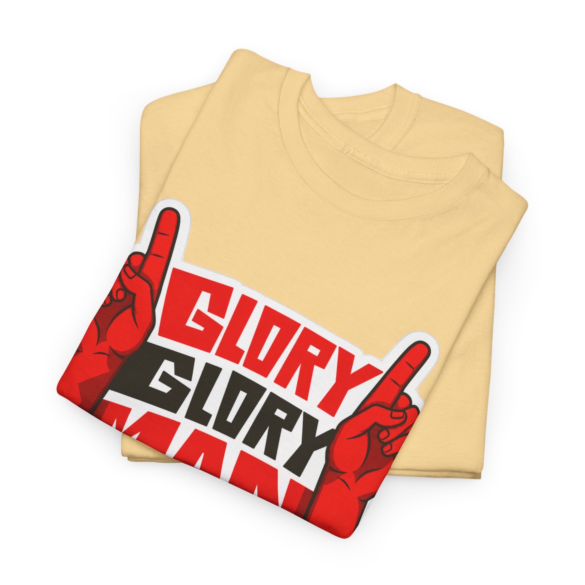 Glory Glory Man United T-Shirt — Retro Red Football Fan Tee