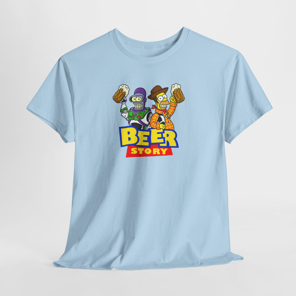 Beer Story T-Shirt — Funny Cartoon Beer Buddies Graphic Tee