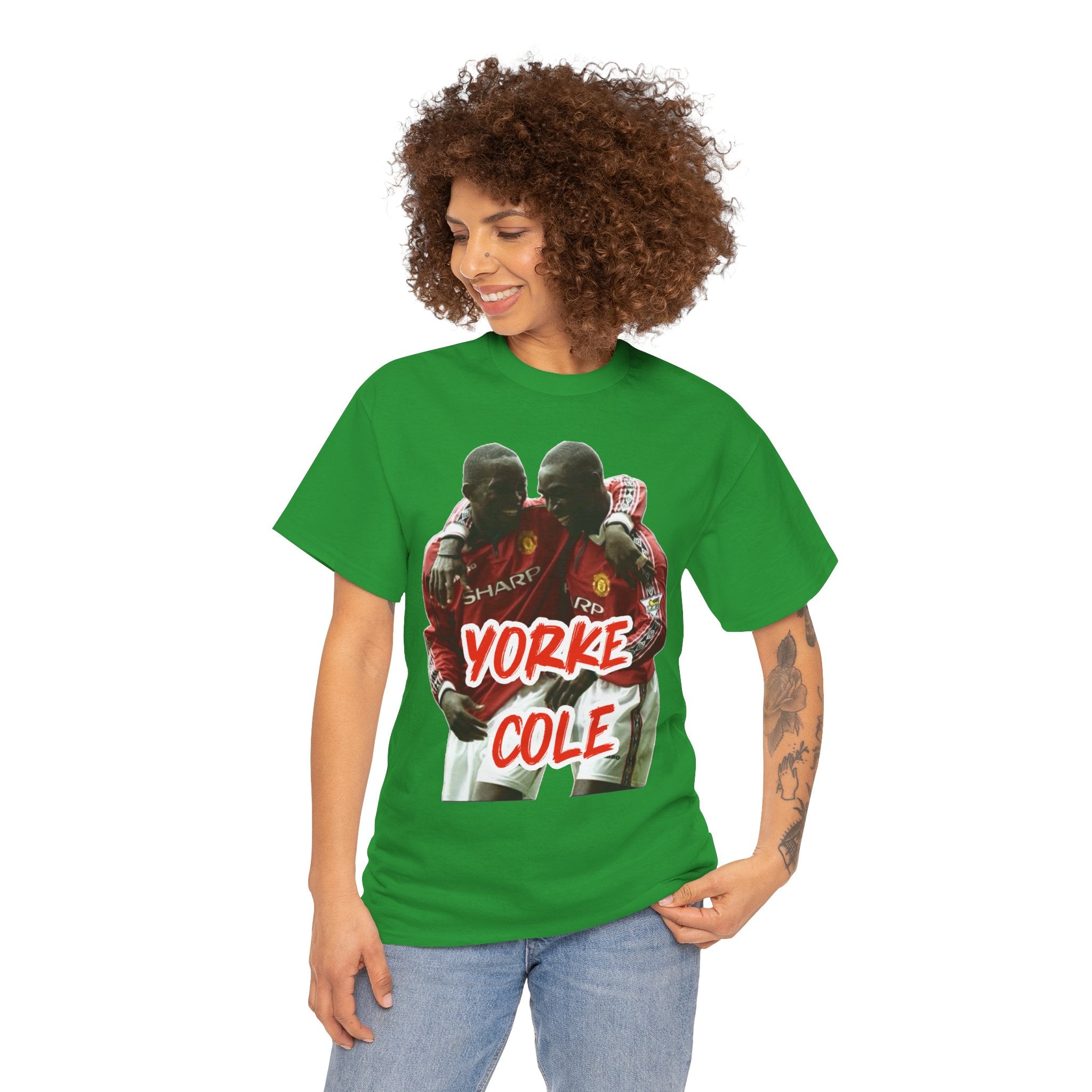 Yorke & Cole Manchester United Soccer Legends Graphic Tee — 'Yorke Cole' Retro Football Shirt