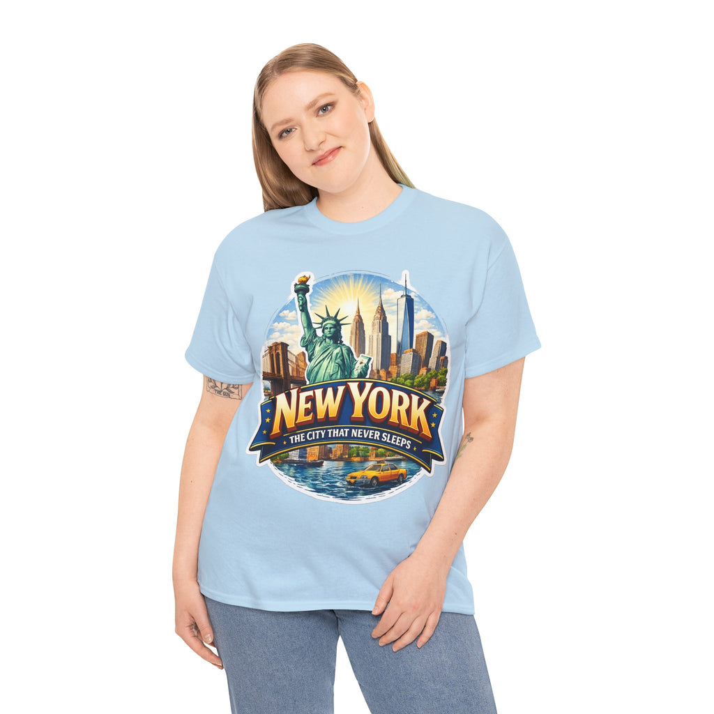 New York City T-Shirt - 'The City That Never Sleeps' Vintage Skyline Tee