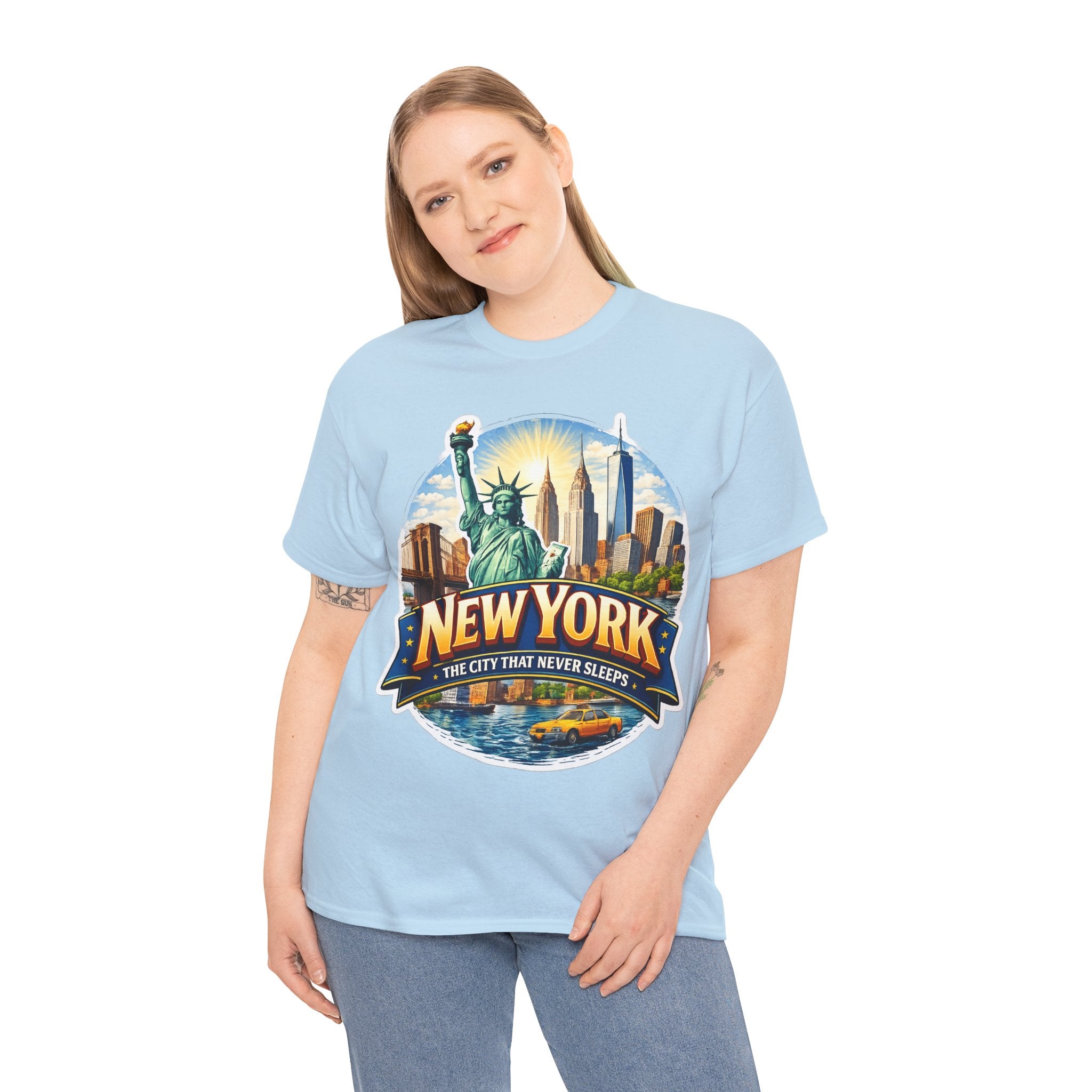 New York City T-Shirt - 'The City That Never Sleeps' Vintage Skyline Tee