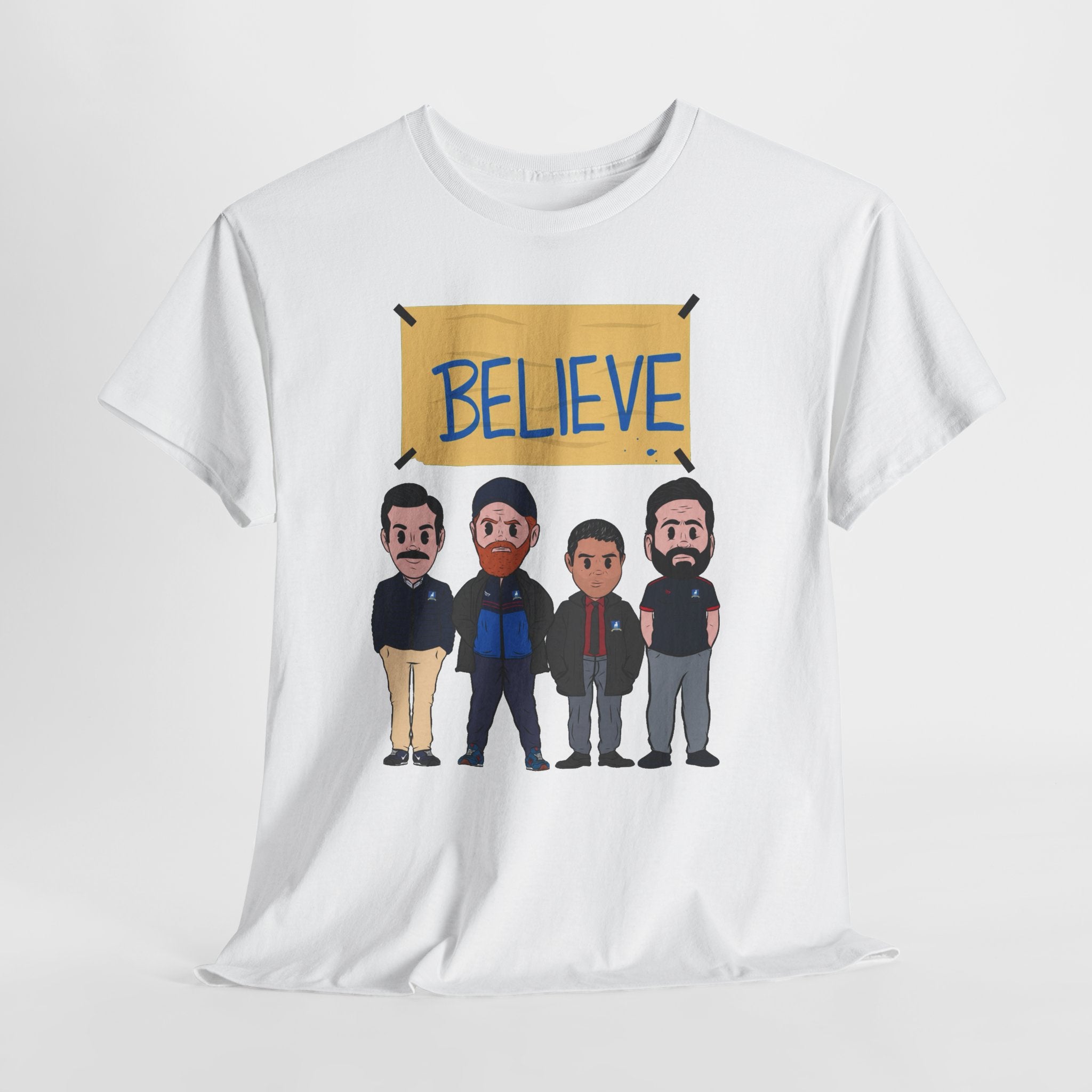 Ted Lasso Inspired Believe Cartoon Band Cotton T-Shirt