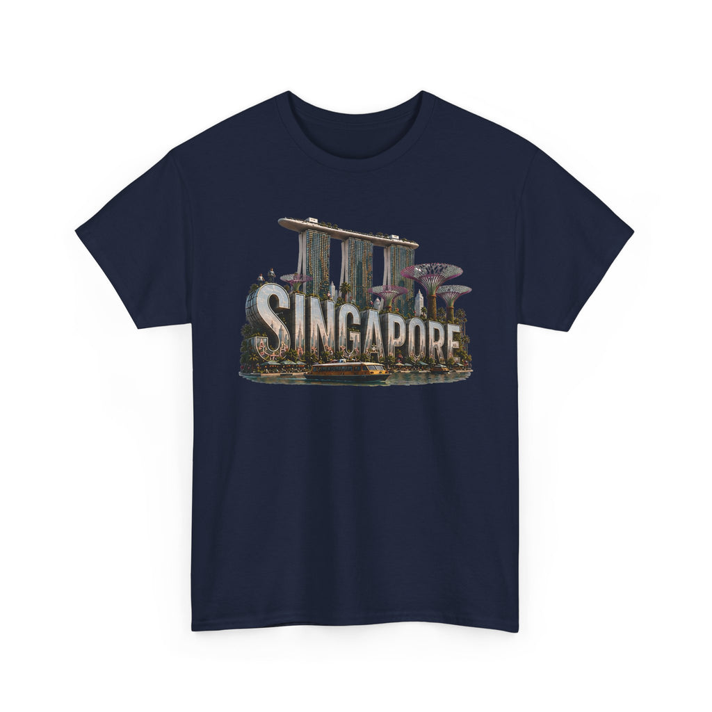 Singapore Skyline T-Shirt — Marina Bay Sands & Supertree Graphic Tee