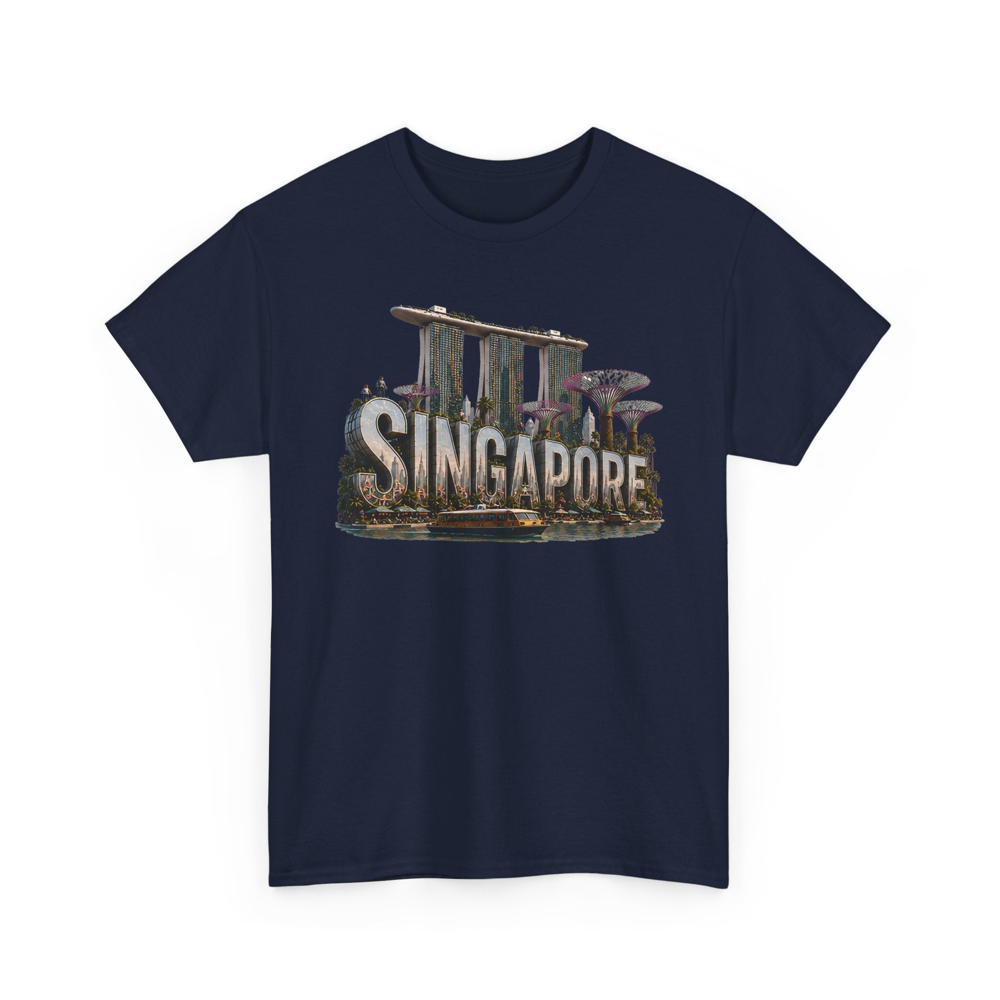 Singapore Skyline T-Shirt — Marina Bay Sands & Supertree Graphic Tee