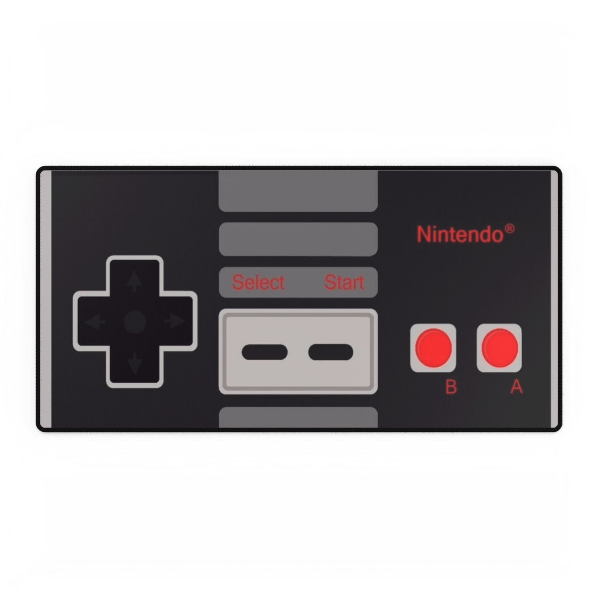 Retro Game Controller Desk Mat — NES-Inspired Mousepad with 'Select' & 'Start' Buttons