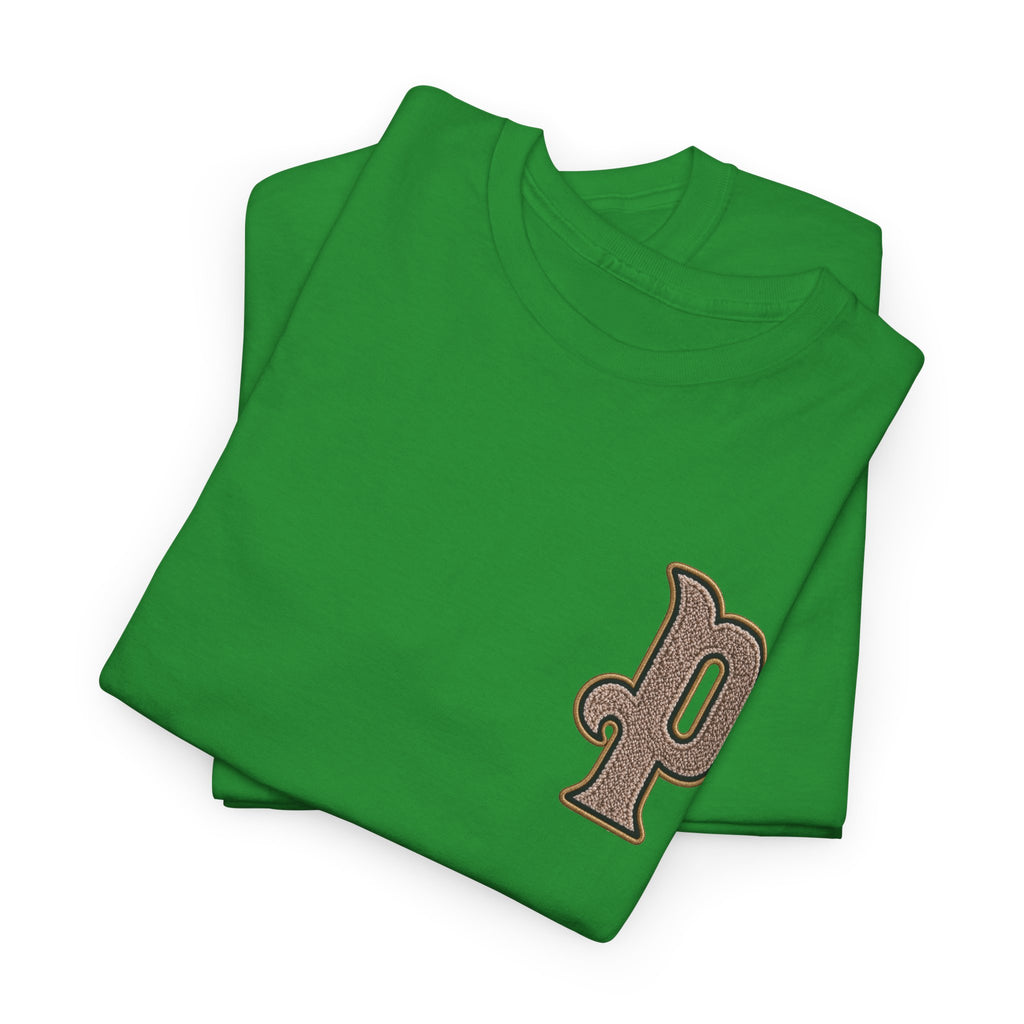 Retro 'p' Pep Inspired Manchester City Cotton Tee — Vintage Brown Monogram T-Shirt
