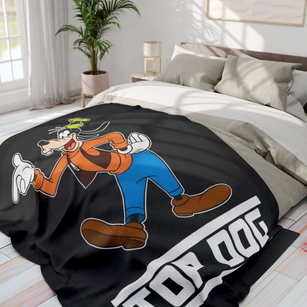 Top Dog Goofy Inspired Cartoon Cozy Throw Arctic Fleece Blanket