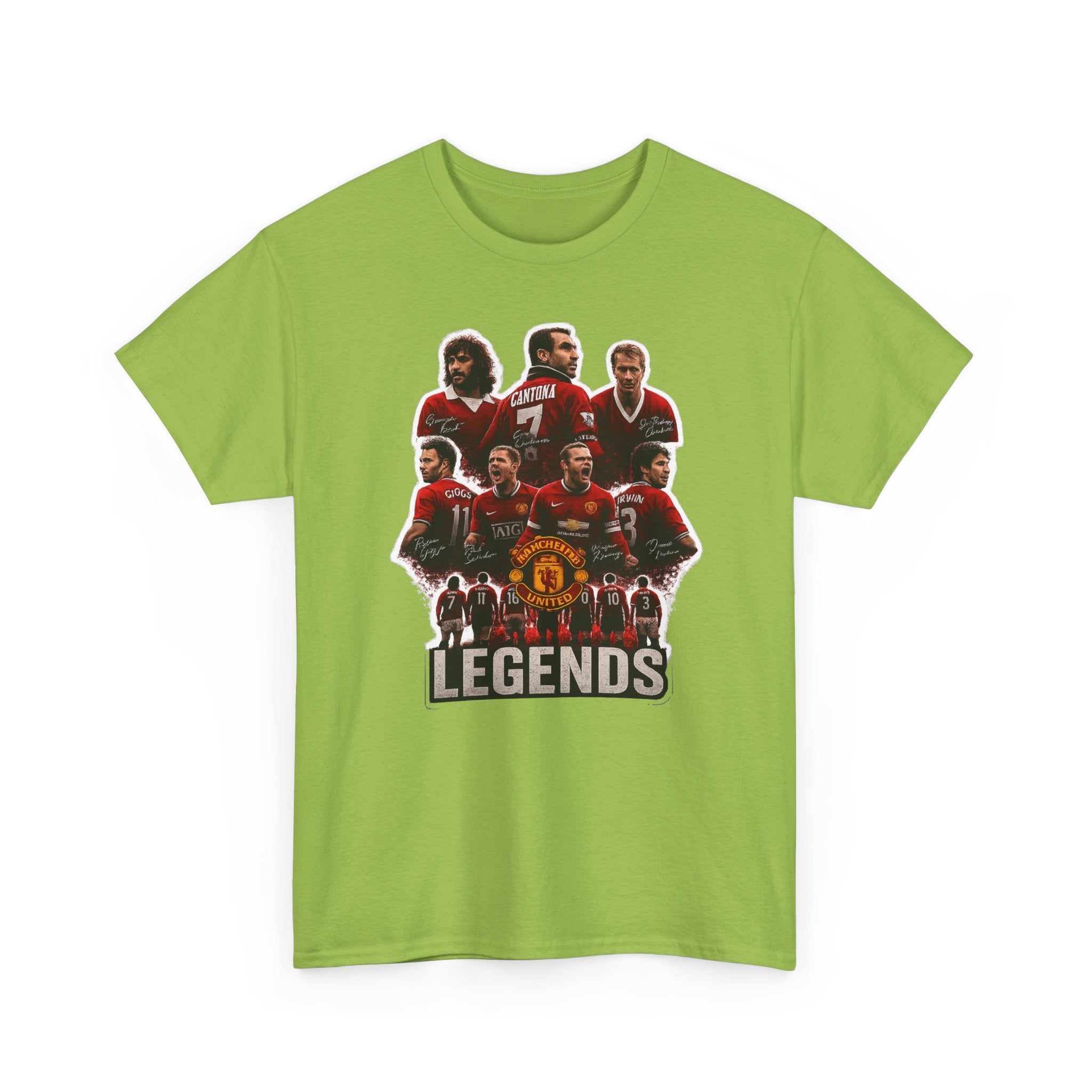 Manchester United Legends Football Team Tee — Retro Manchester United Players Graphic Shirt