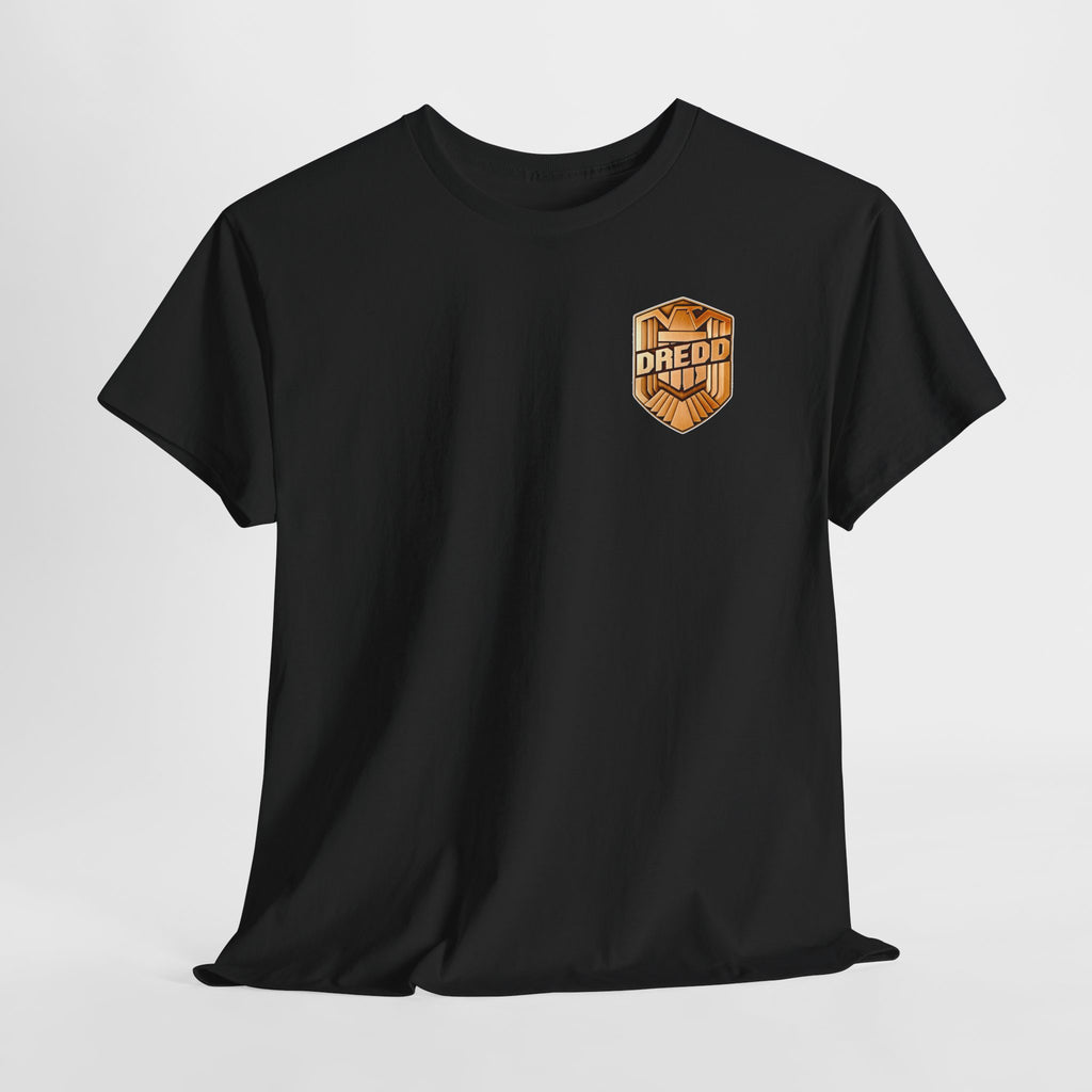 Dredd Shield Badge T-Shirt — Retro Law Enforcement Logo Tee