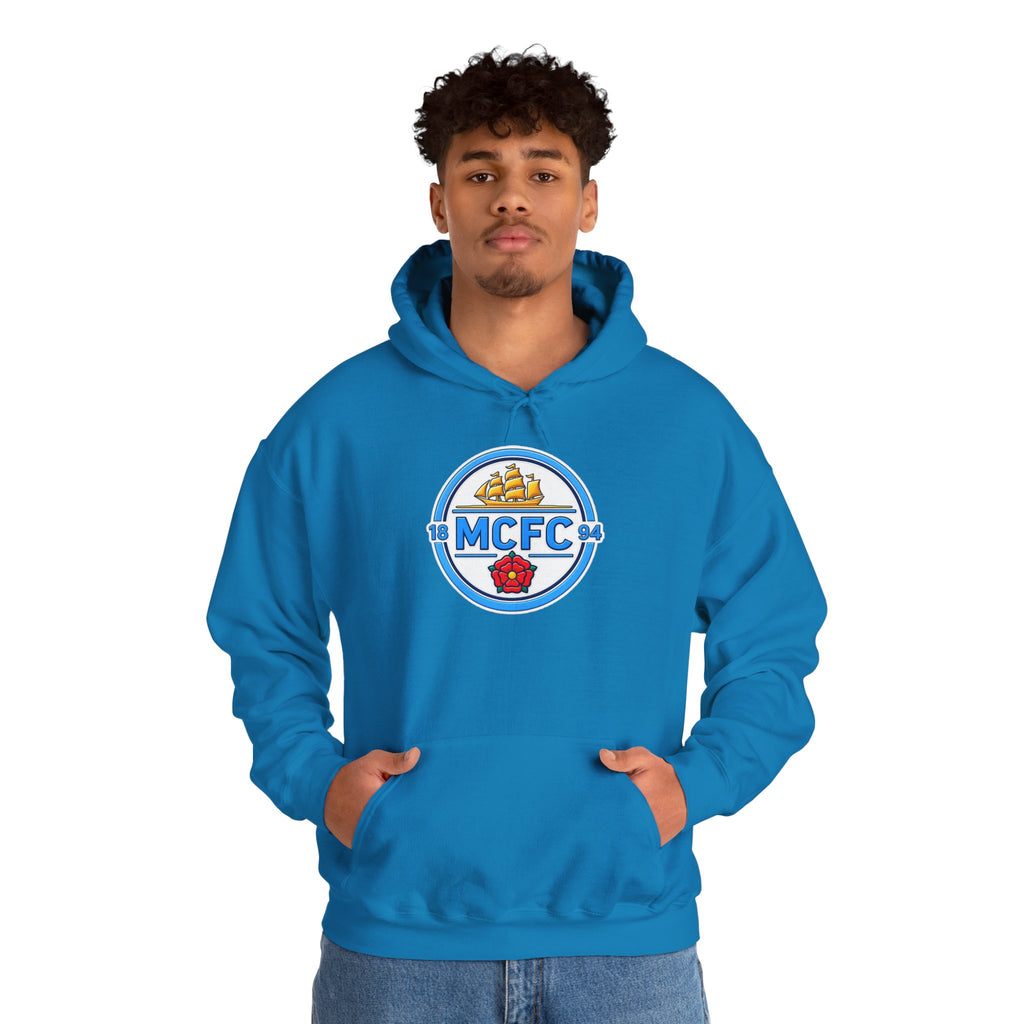 MCFC Logo Hoodie – Vintage Football Club Crest Pullover
