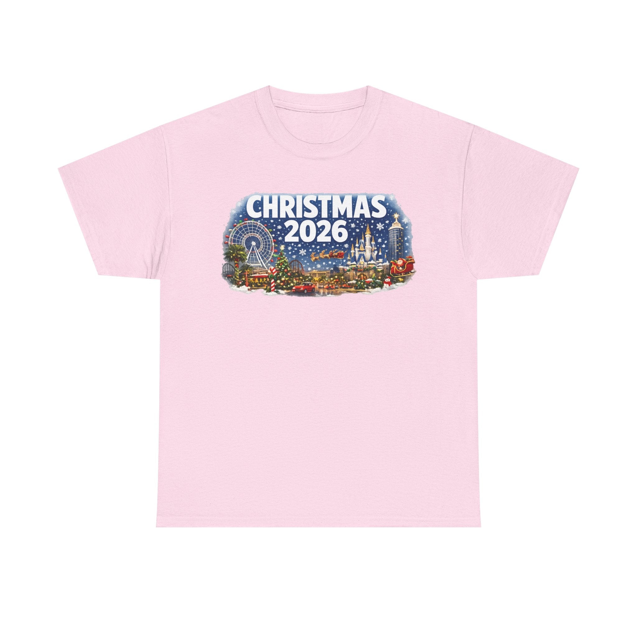 Christmas 2026 Holiday Tee — Festive Winter Village Graphic T-Shirt