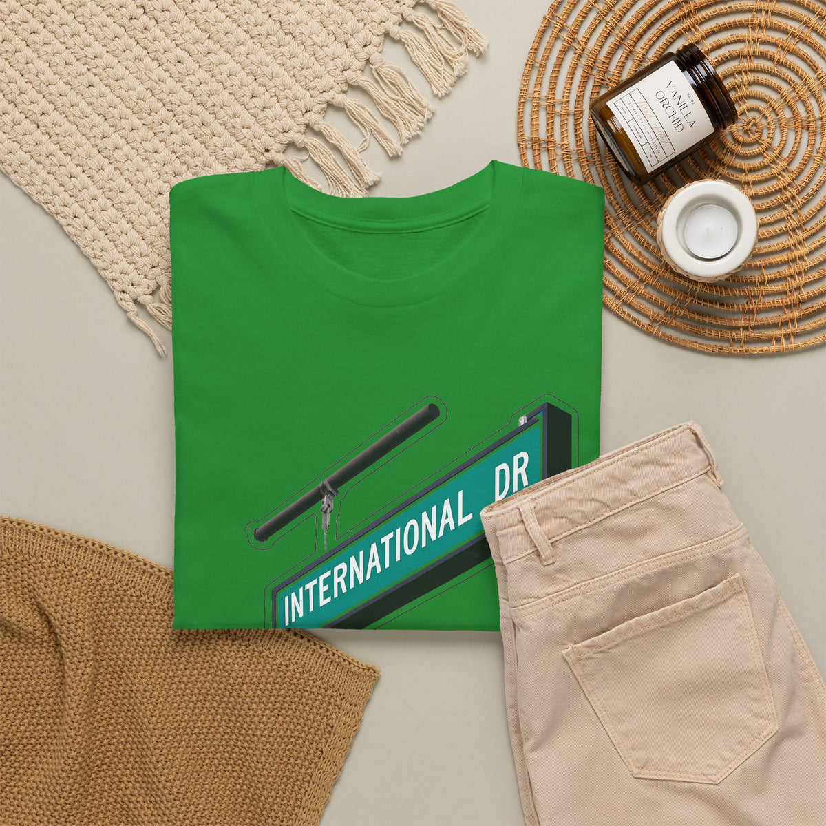 International Dr Street Sign Cotton T-Shirt