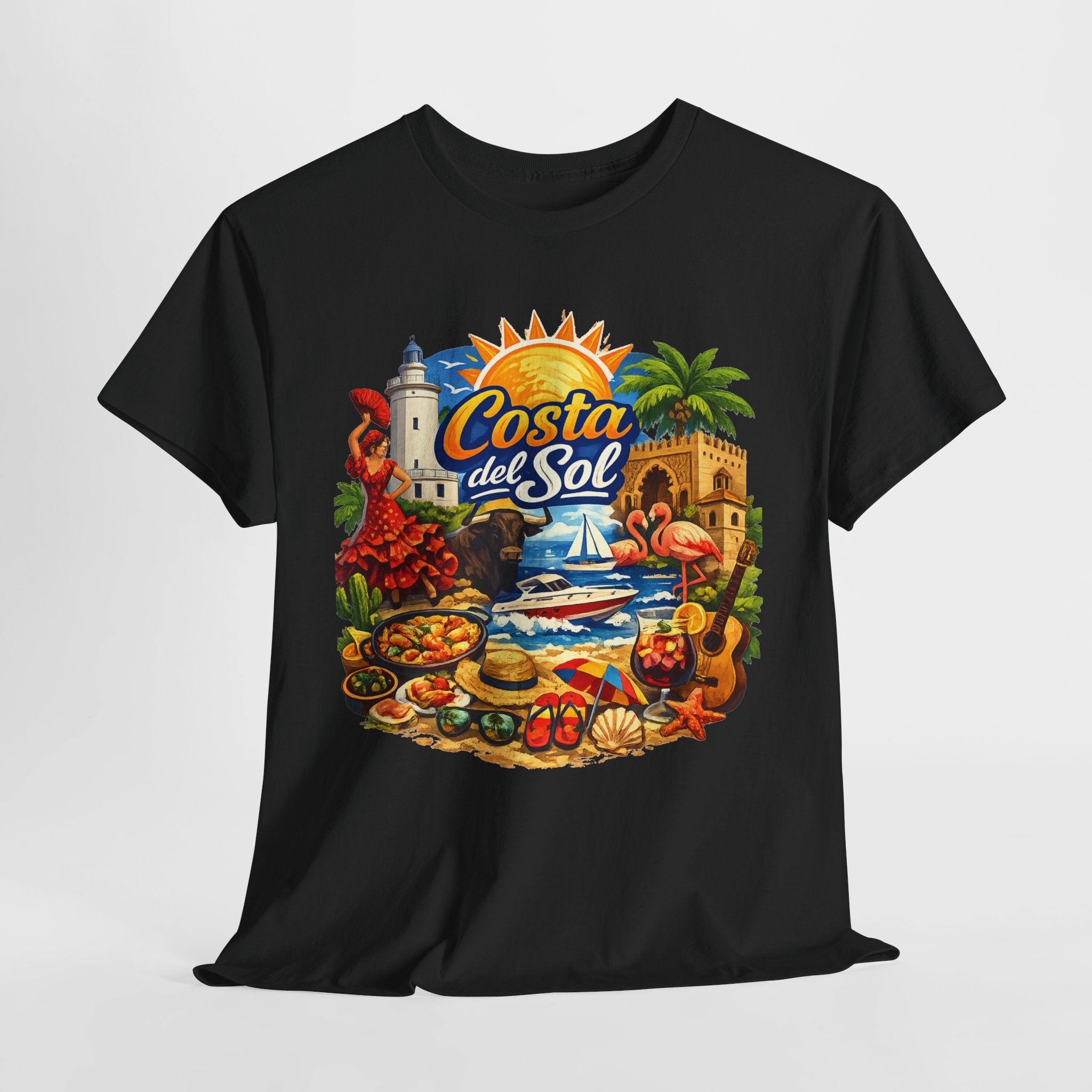 Costa del Sol Beach T-Shirt — Vintage Tropical Vacation Tee