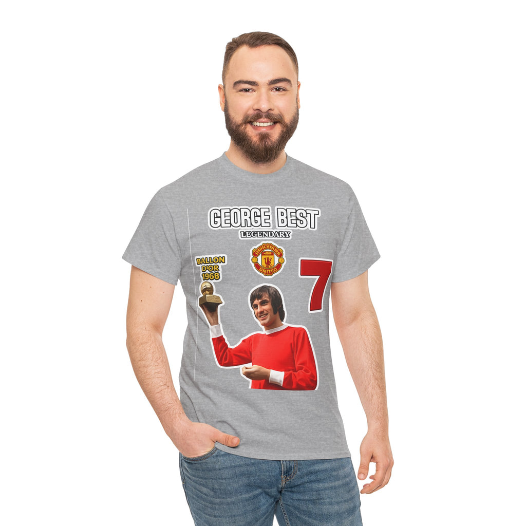 George Best Manchester United #7 Vintage Soccer T-Shirt – Ballon d'Or Tribute