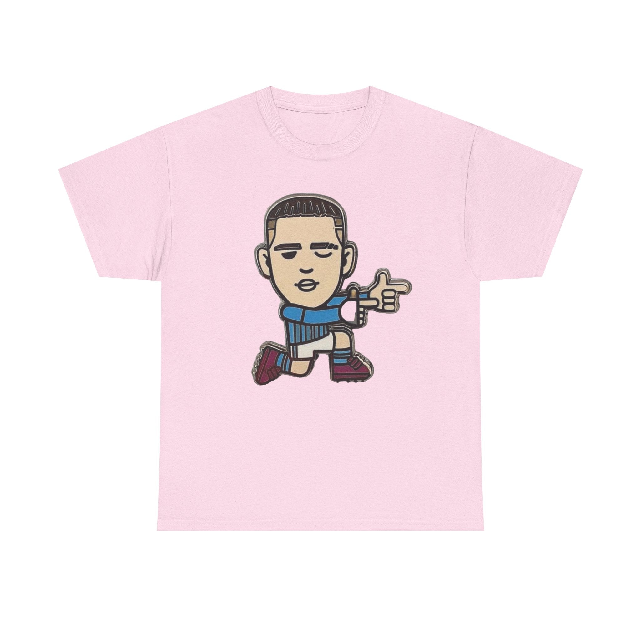 Phil Foden Cartoon Dance Pose Tee - Funky Character Graphic T-Shirt