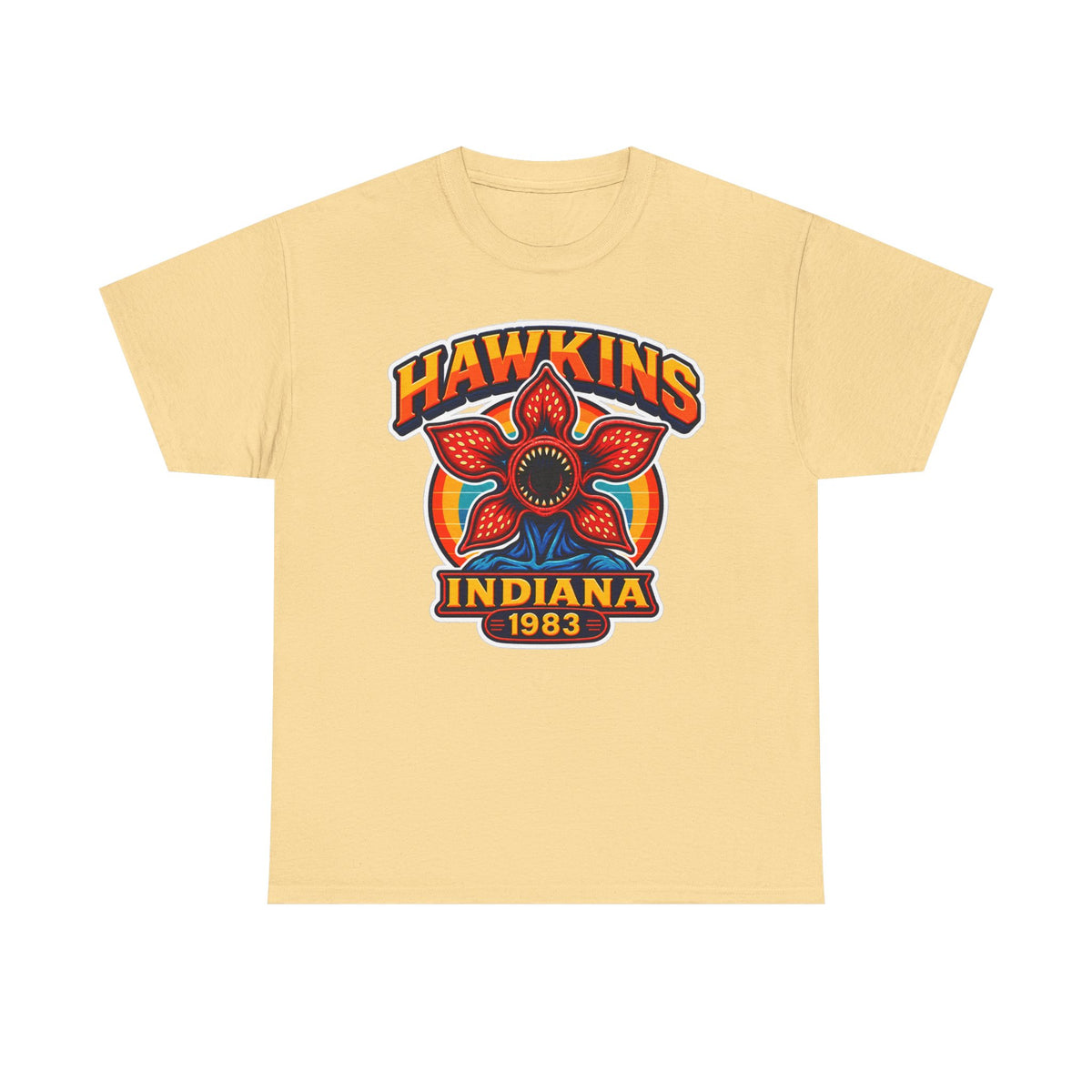 Hawkins Indiana 1983 Demogorgon Floral Cotton T-Shirt