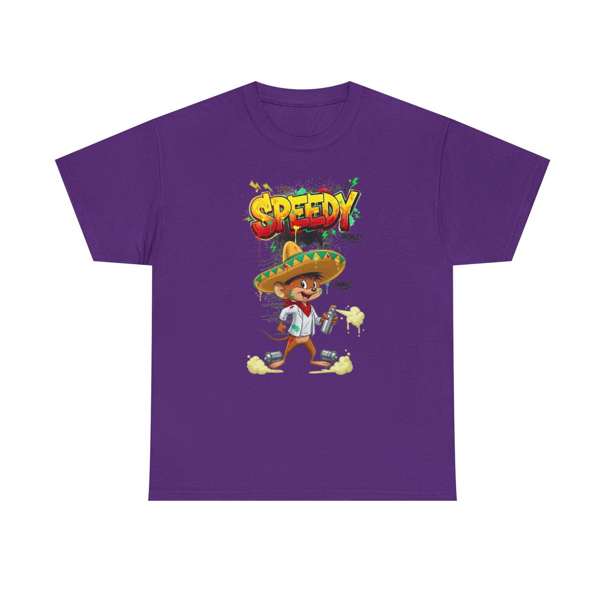 Speedy Sombrero Cartoon Tee — Mexican Street Food Runner Graphic T-Shirt