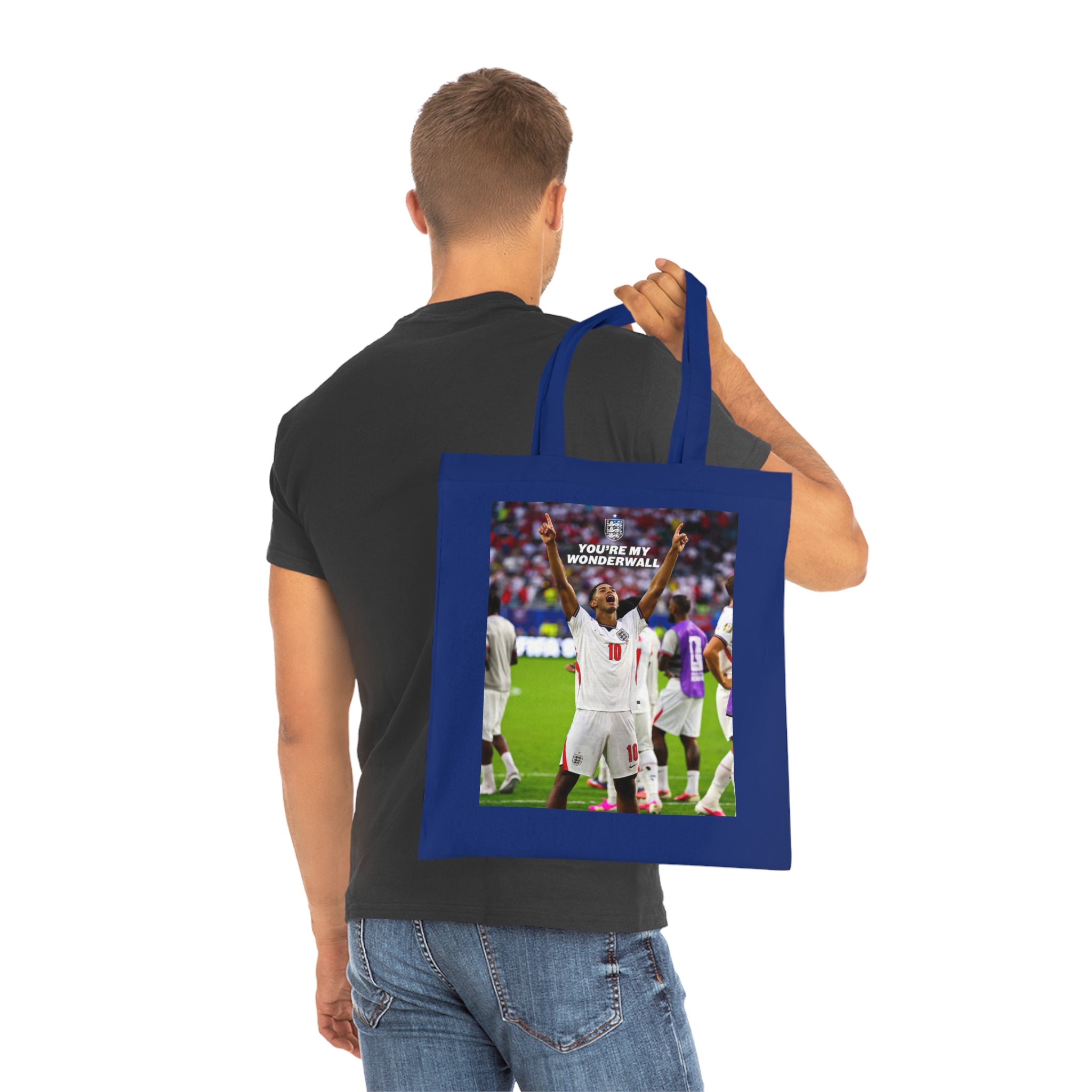 Jude Bellingham England Celebration Cotton Tote — "You're My Wonderwall" Stadium Photo Bag