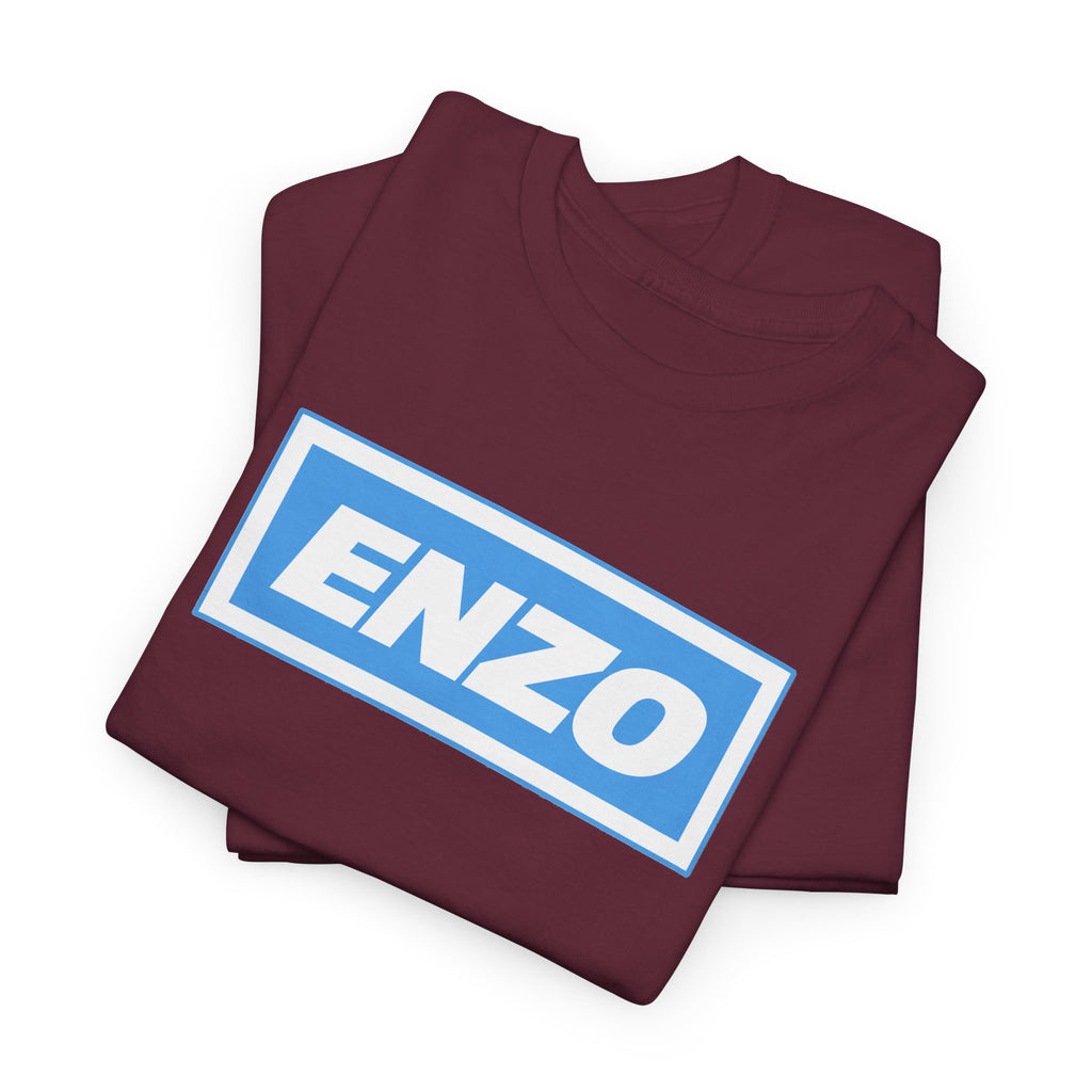Enzo Man City Inspired Logo Tee — Classic Box-Logo Graphic T-Shirt