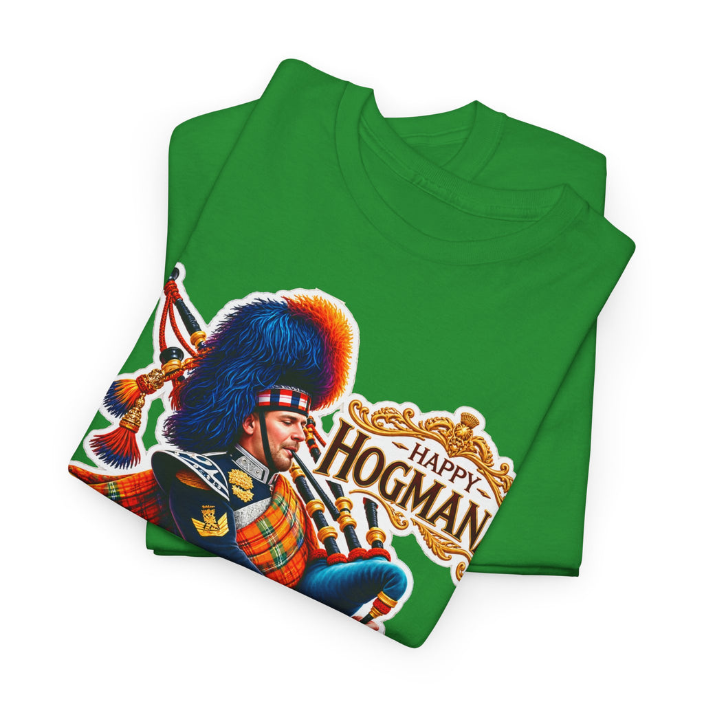 Hogmanay Bagpiper T‑Shirt — Happy Hogmanay Scottish New Year Tee