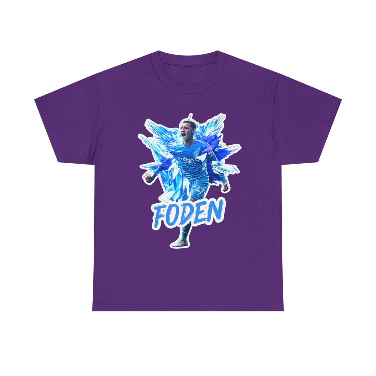 Phil Foden Manchester City Soccer T‑Shirt — Blue Graphic Football Fan Tee