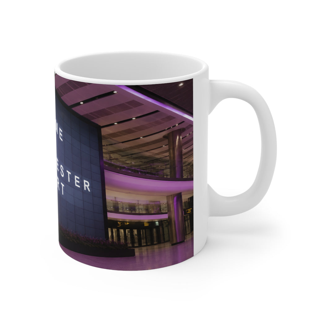 Manchester Airport Welcome Mug — Ceramic Coffee Cup (11oz & 15oz)