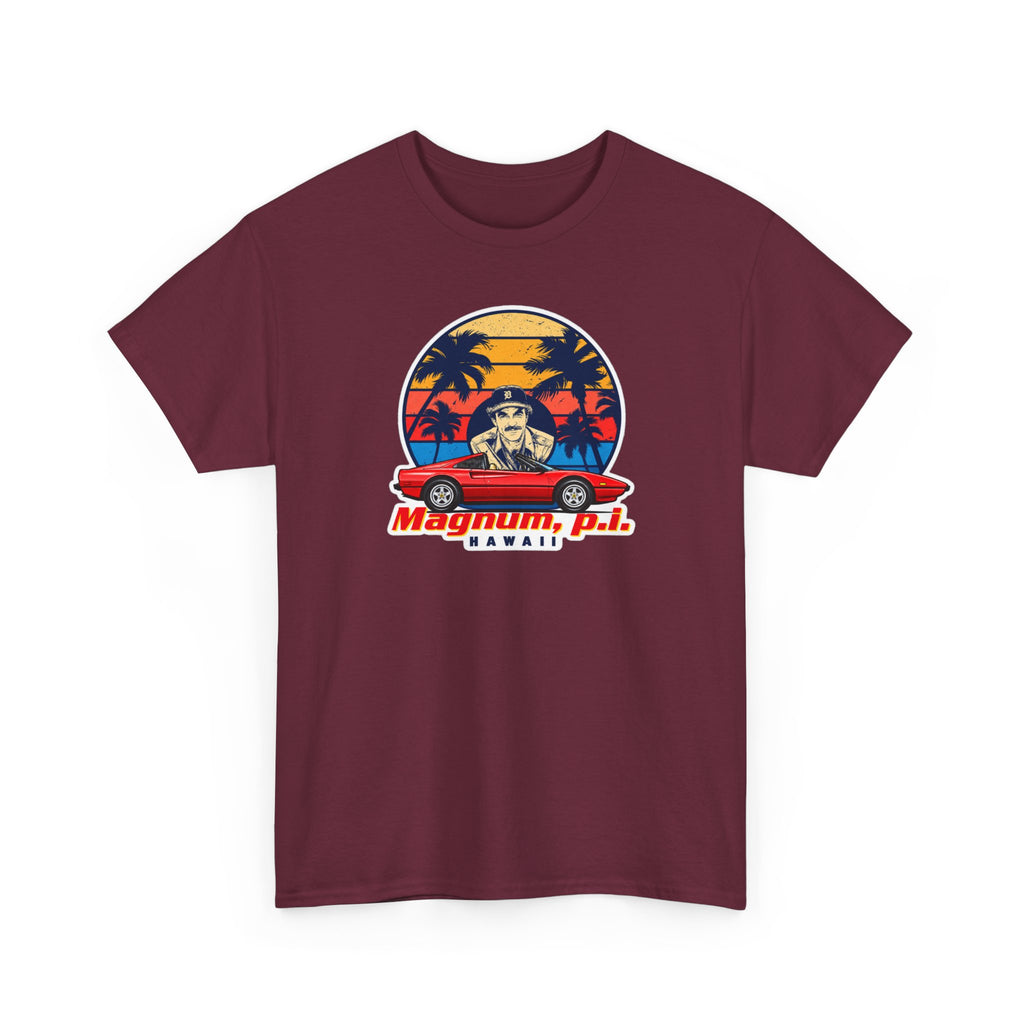 Magnum P.I. Hawaii Retro Sunset Cotton T-Shirt / Tee