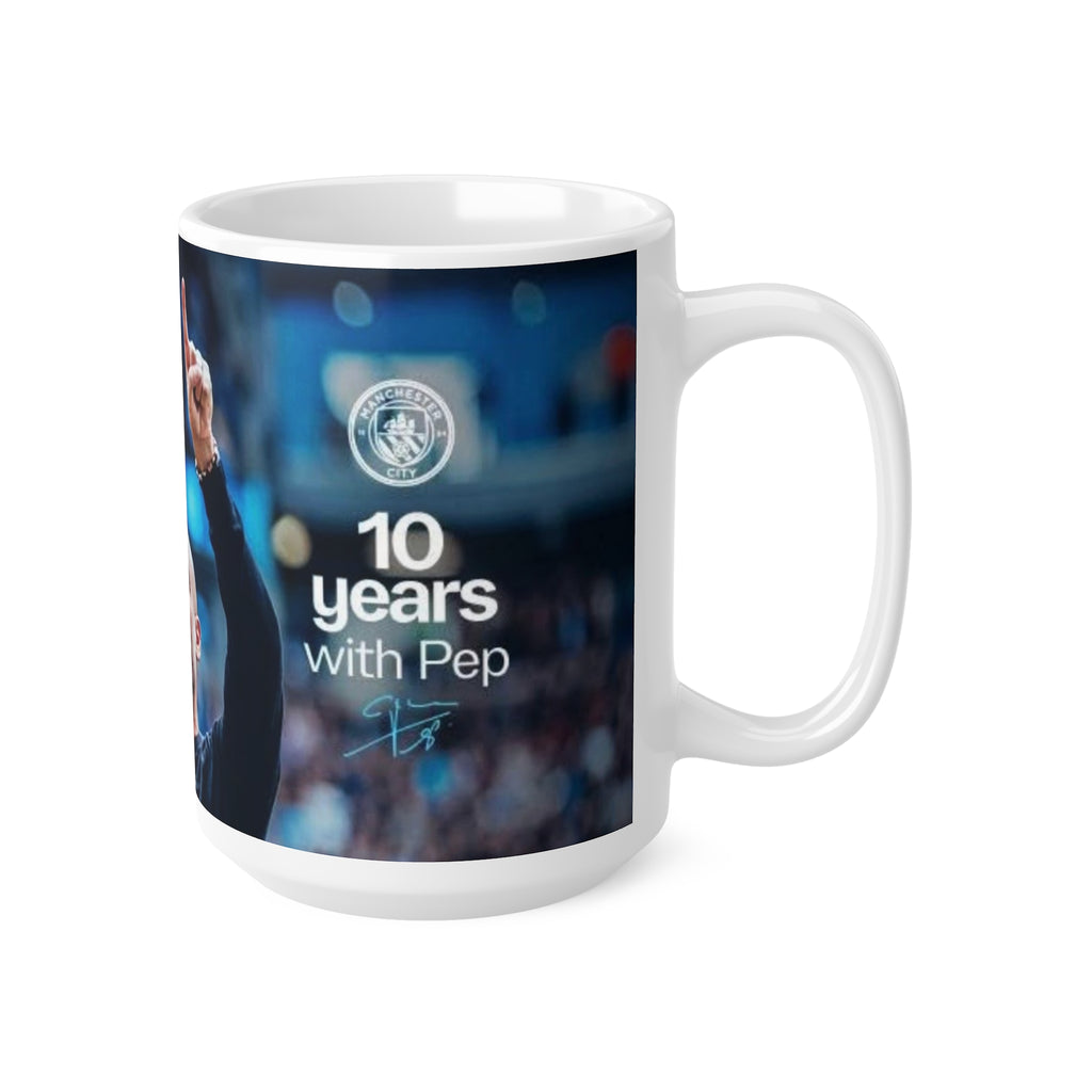 10 years with Pep Ceramic Coffee Mug — Inspirational Coach Celebration Design