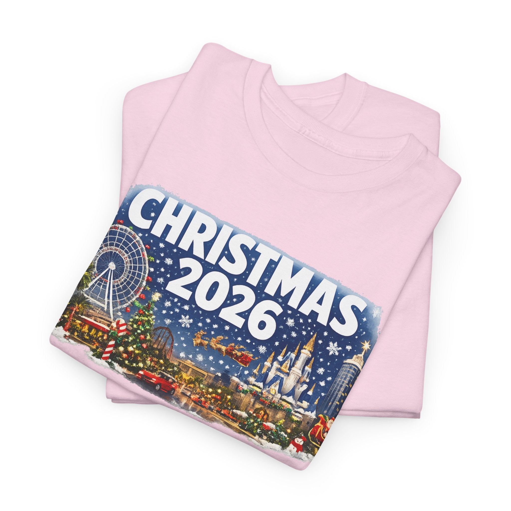 Christmas 2026 Holiday Tee — Festive Winter Village Graphic T-Shirt
