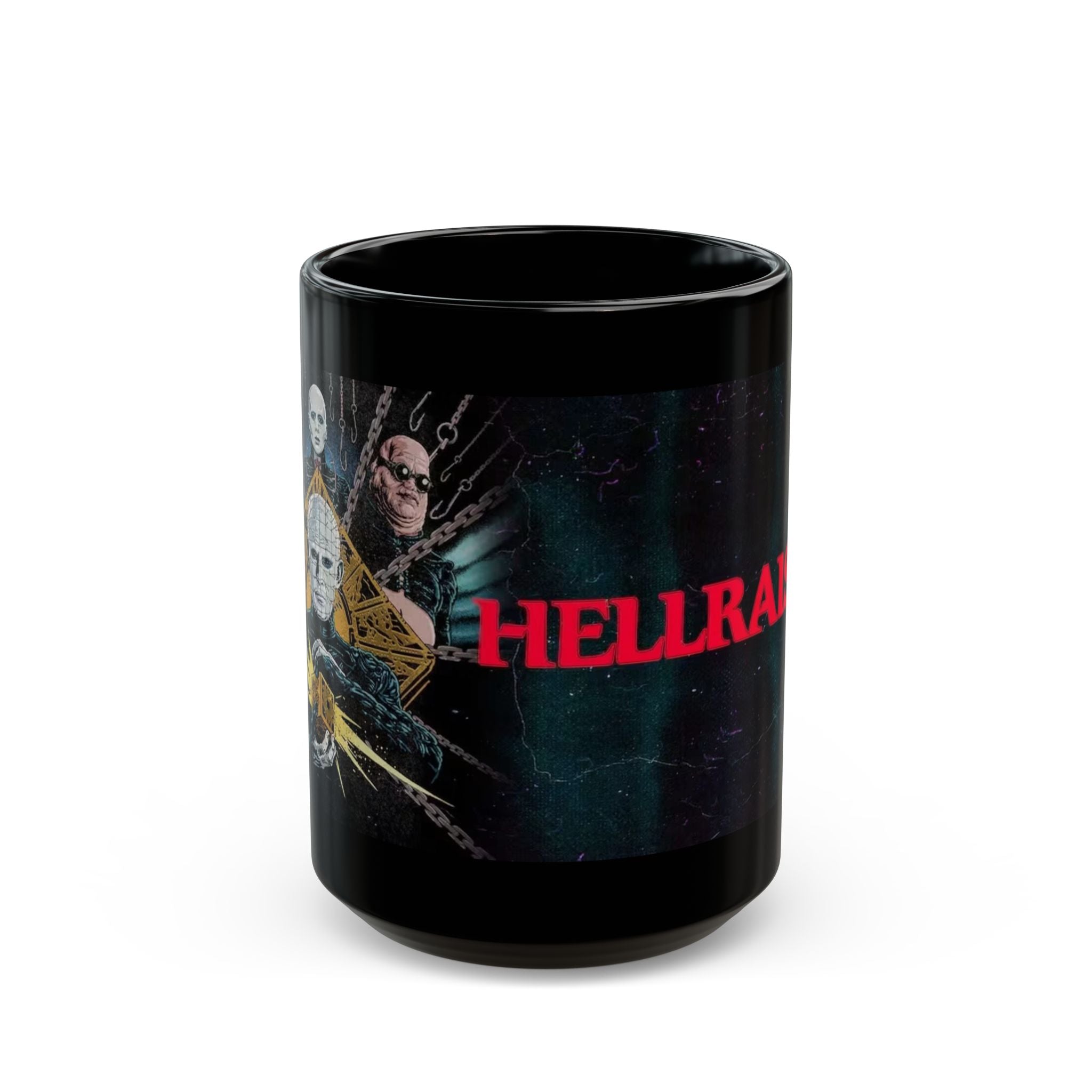 Hellraiser Movie Logo Black Coffee Mug — Horror Fan 11oz/15oz