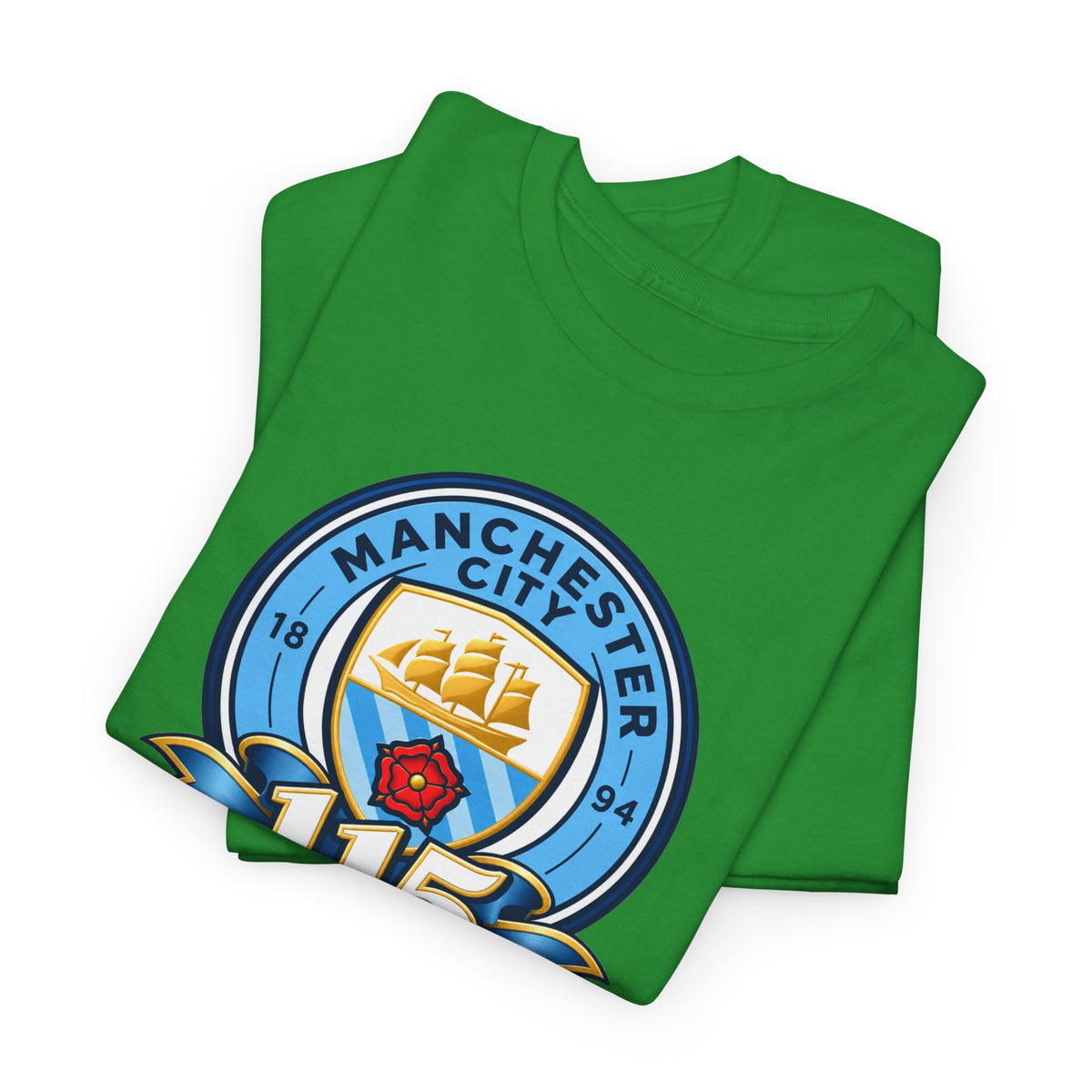Manchester City 115th Crest Inspired Cotton T-Shirt