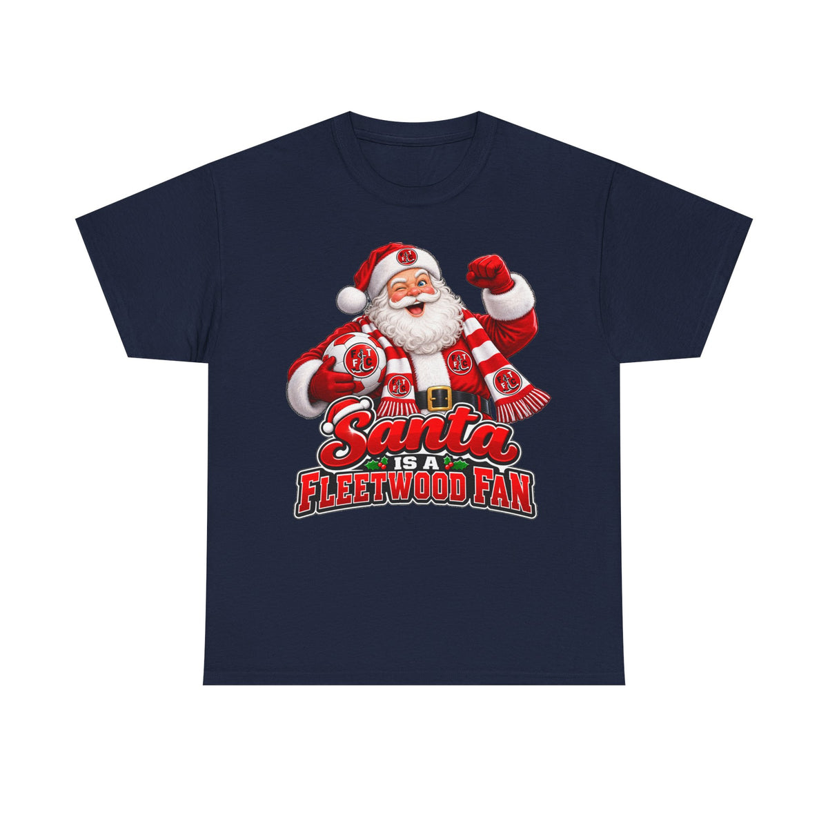 Santa Is a Fleetwood Fan Cotton T-Shirt