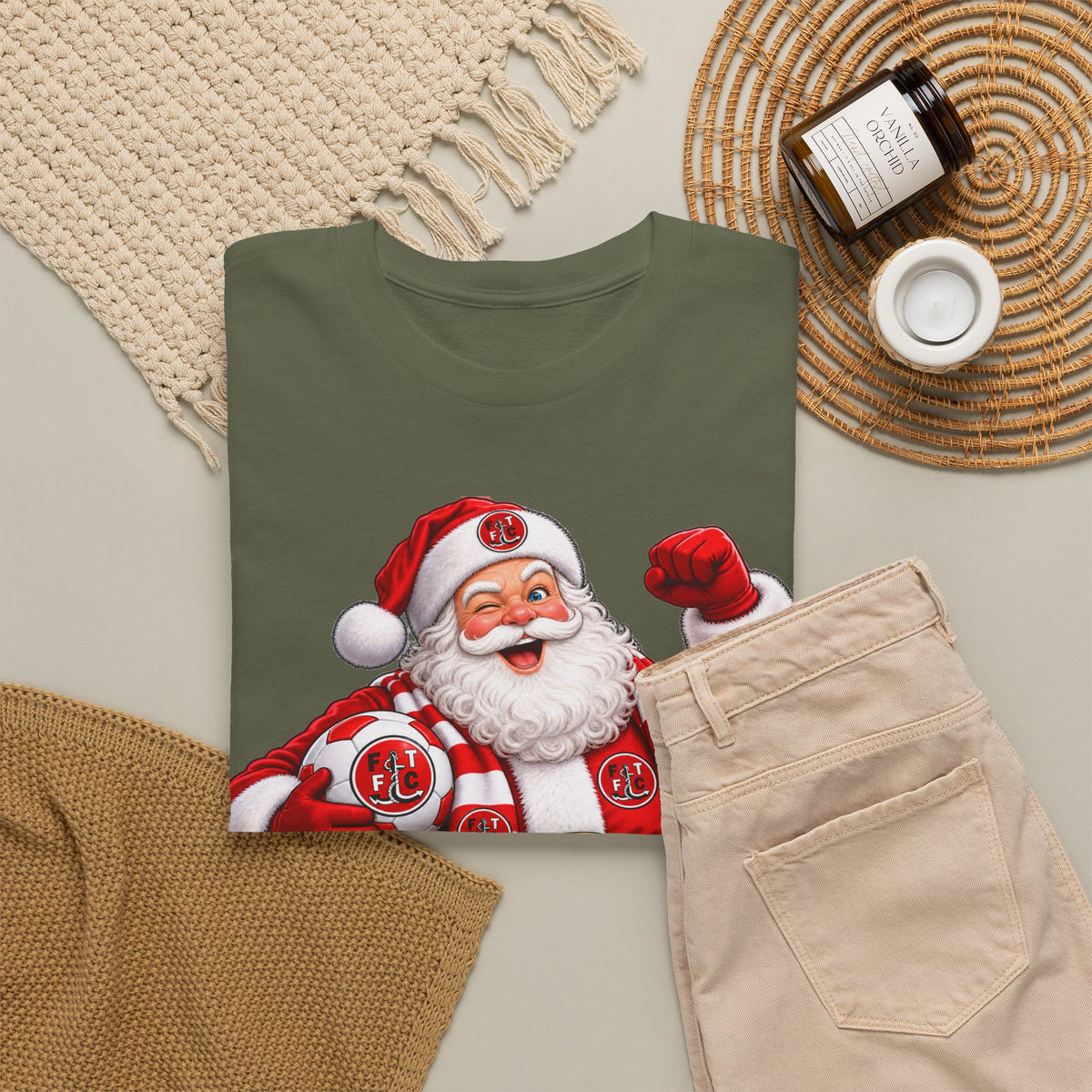 Santa Is a Fleetwood Fan Cotton T-Shirt