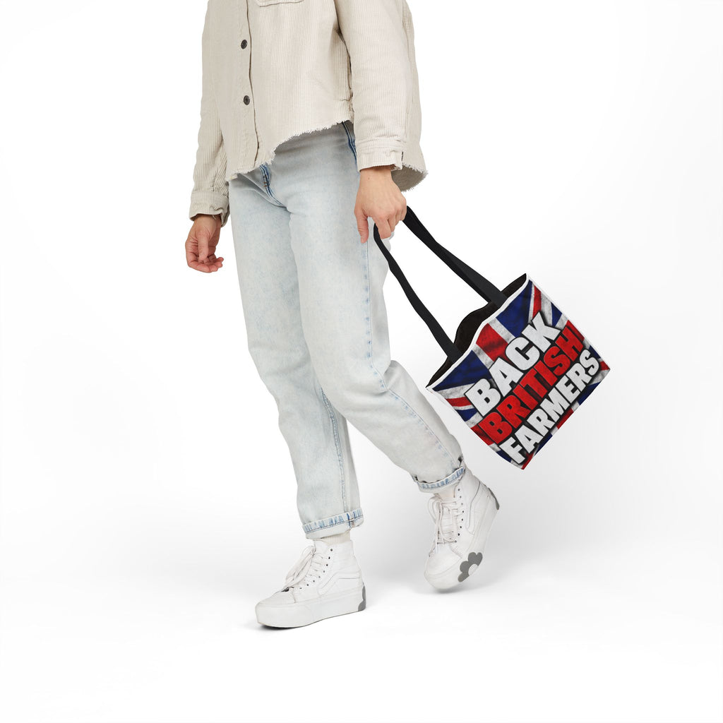 Back British Farmers Canvas Tote Bag — Union Jack Farming Support Tote