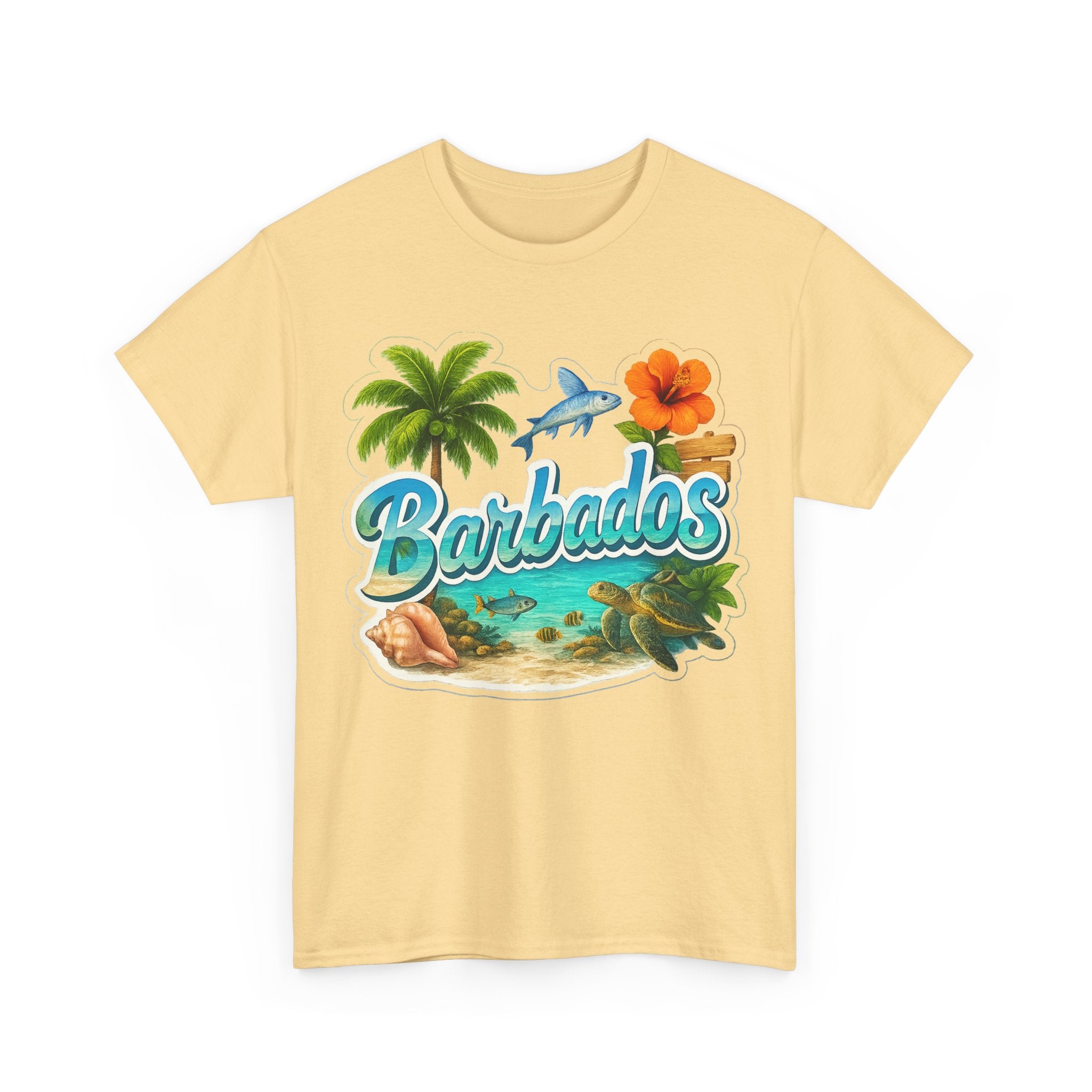 Barbados Beach Graphic Tee — Tropical Island Vacation T‑Shirt